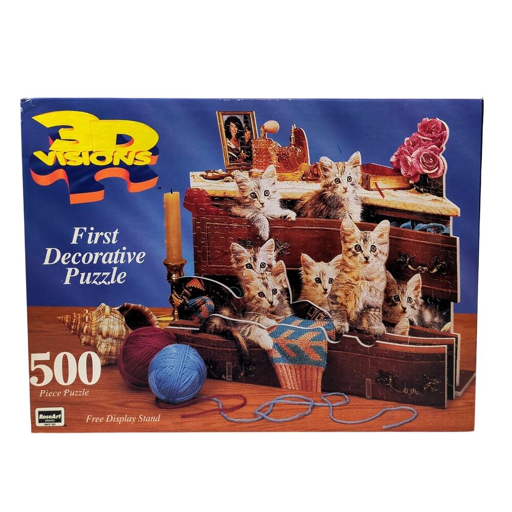 3D Visions 500 Pieces Cats Jigsaw Puzzle The First Decorative Puzzle New Sealed